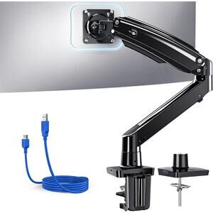 HUANUO Single Monitor Arm Desk Mount Gas Spring VESA Clamp Stand